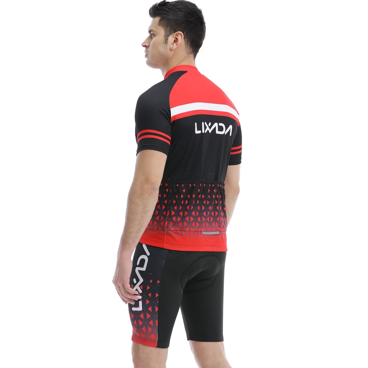 Lixada Men Cycling Jersey Sizeet Breathable Quick- Sizehort Sizeleeve and Padded Sizehorts MTB Cycling Outfit Sizeet