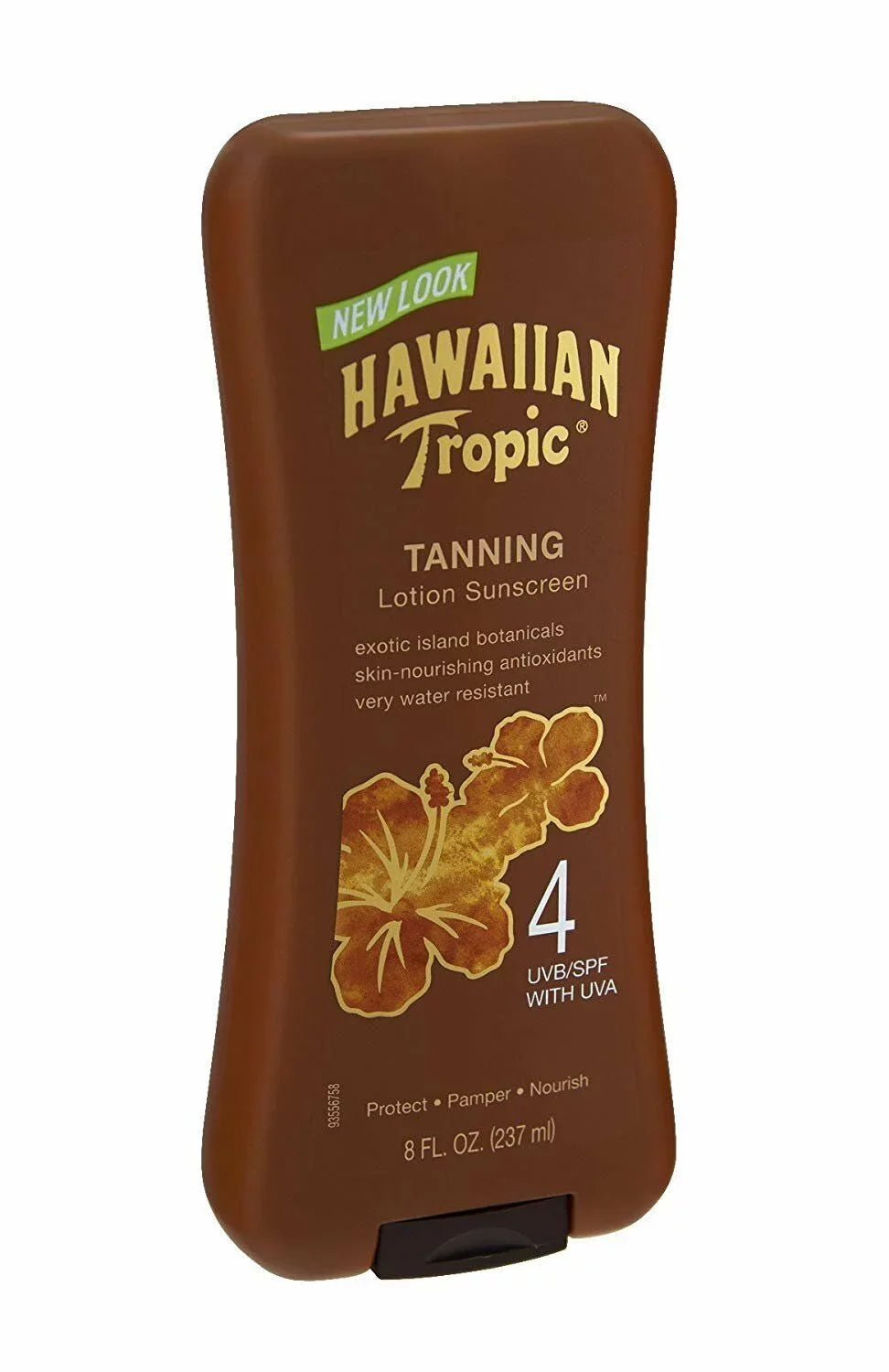 Hawaiian Tropic Tanning Lotion Protects Sizekin Pamper Nourishing  Sizepf 4, 8 oz