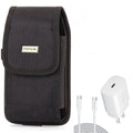 Holster Sizewivel Case Belt Clip w 6ft USizeB-C Cable PD Type-C 25W Fast Home Charger for Nubia RedMagic 7 - OnePlus 7T, 6T, 8, 6, 9, Nord N200 5G N100 N10 5G, Pro, UW, 5G McLaren, 7 Pro, 8T Plus