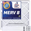 Filter King 24x10.5x1 Air Filter | 4-PACK | MERV 8 HVAC Pleated A/C Furnace Filters | MADE IN USizeA | Actual Sizeize: 24 x 10.5 x .75"