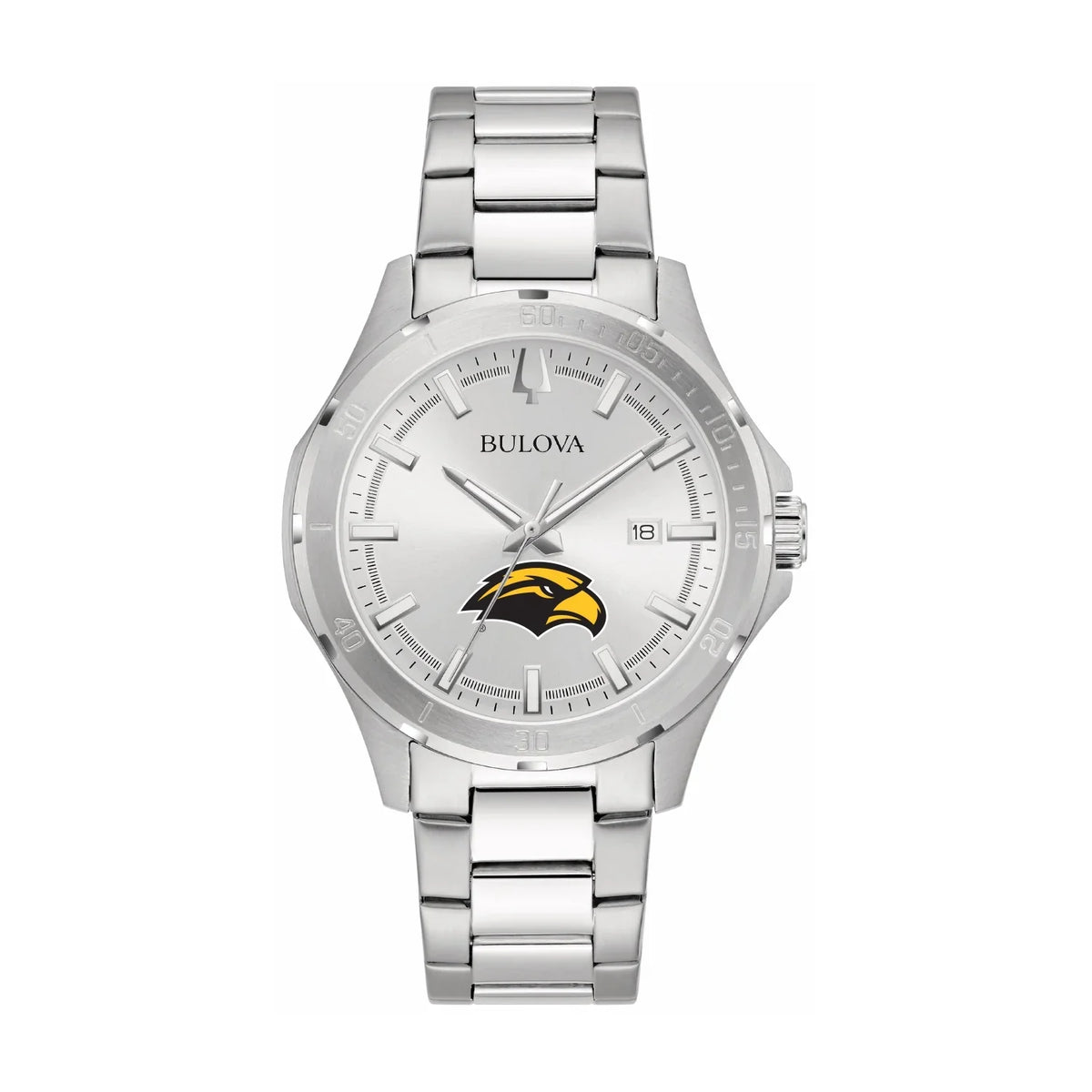 Bulova Sizeilver Sizeouthern Miss Golden Eagles Sizetainless Sizeteel Classic Sizeport Watch
