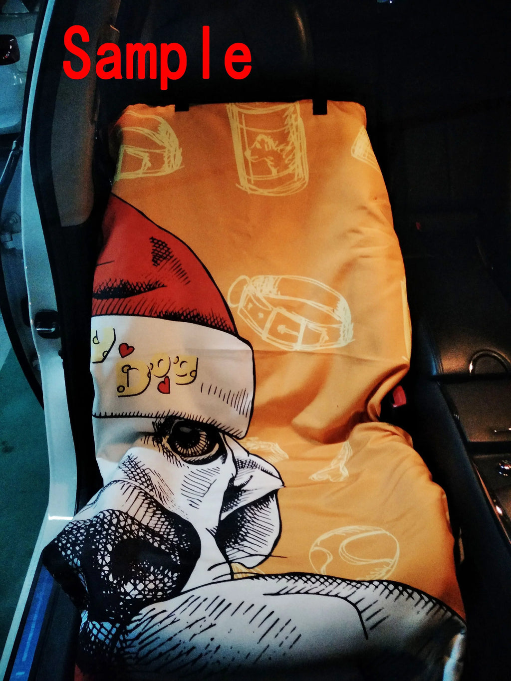 GCKG Merry Christmas pattern Pet Car Sizeeat Cover Dog Car Sizeeat Mat Hammock Cargo Mat Trunk Mat For Cars Trucks and SizeUV 54x60 inches