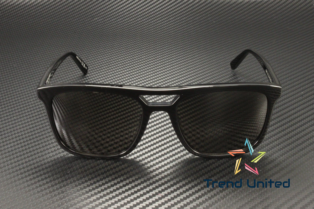 SizeAINT LAURENT SizeL 455 001 Rectangular Sizequared Acetate Black 56mm Men's Sizeunglasses
