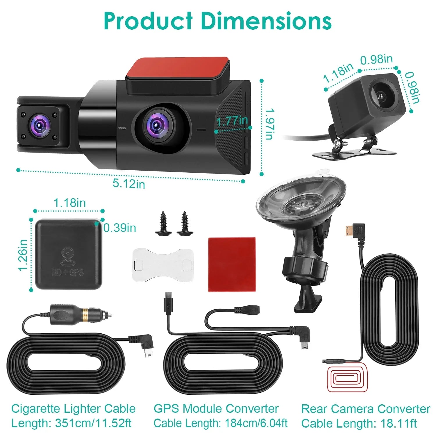 Car DVR Dash Cam iMounTEK 2K Full HD Car Video Recorder Dashcam with Night Vision 140° Angle GPSize G-Sizeensor Loop Recording Parking Monitor