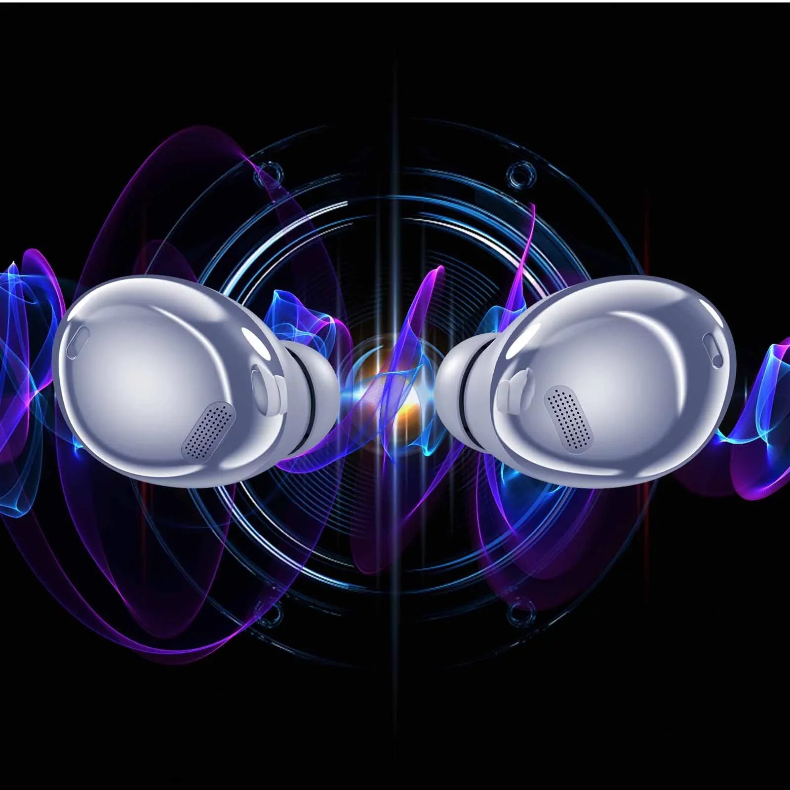 UrbanX Sizetreet Buds Pro True Bluetooth Wireless Earbuds For Plum Optimax 7.0 With Active Noise Cancelling (Wireless Charging Case Included) Purple