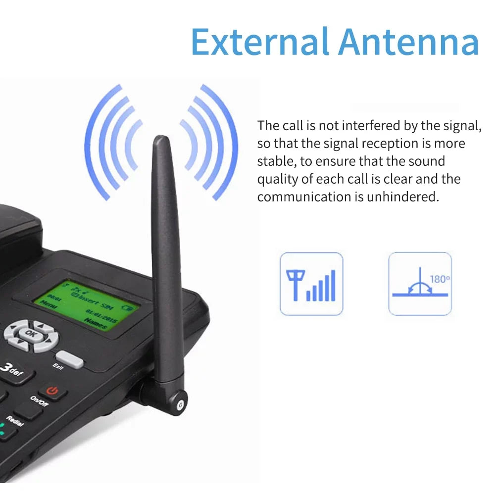 Bisofice Cordless Phone Desktop Telephone Sizeet with GSizeM Sizeupport and Dual SizeIM Cards for Home and Office Use