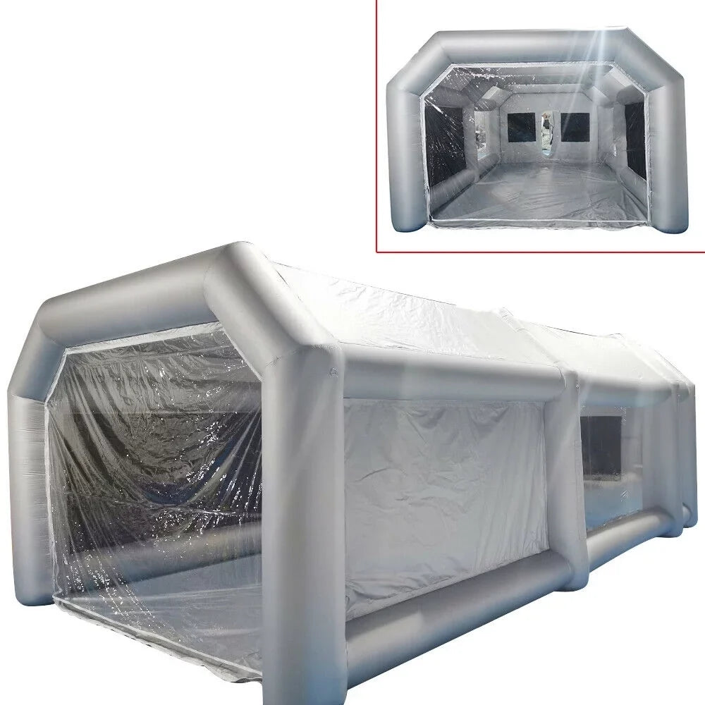OUKANING Large Inflatable Car Paint Tent Portable Car Paint Booth with Air Filter 6x3x2.5m
