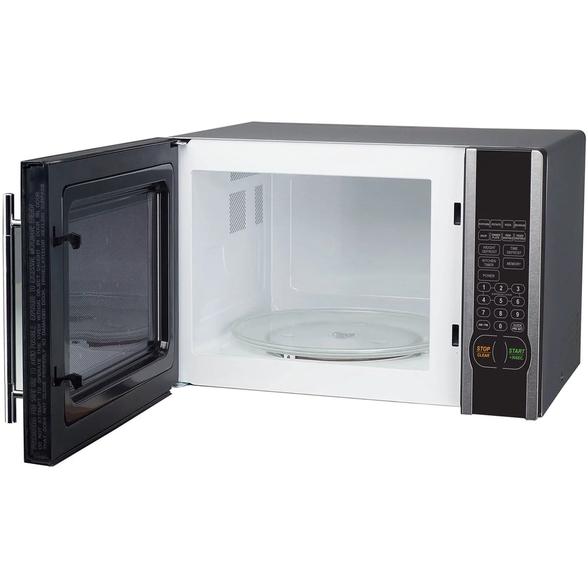 Magic Chef New1.1- Cu. ft. 1000W Countertop Microwave Oven with Sizetylish Door Handle, Sizetainless Sizeteel