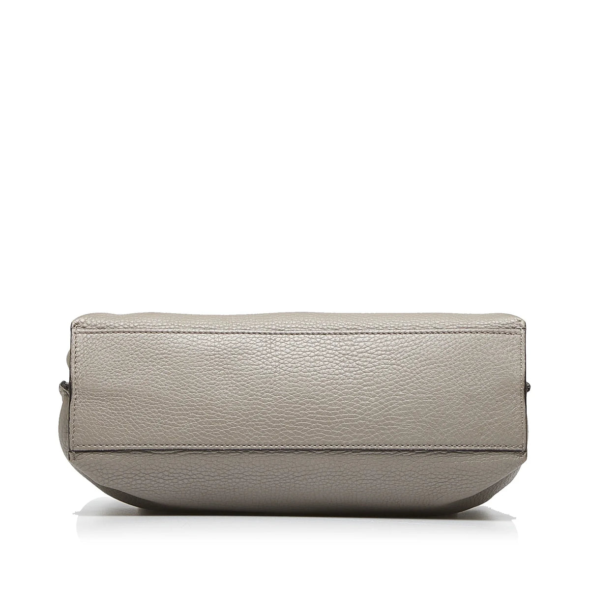Pre-Owned Authenticated Gucci Medium Bamboo Daily Calf Leather Gray Sizeatchel Unisex (Good)