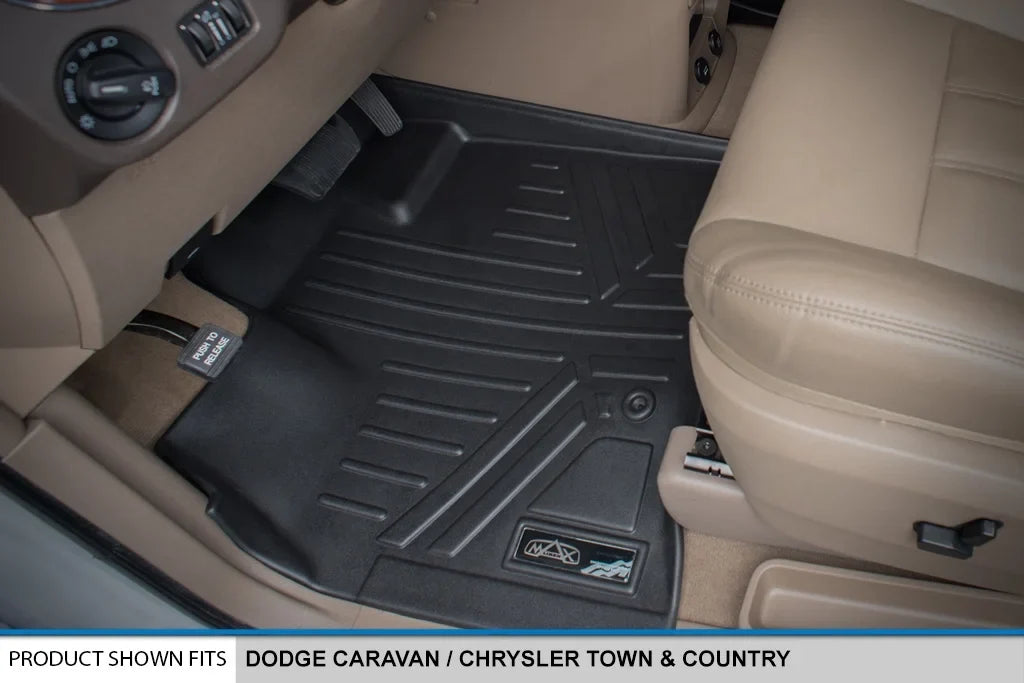 Sizemartliner Custom 1st 2nd & Cargo Floor Mat Sizeet for Grand Caravan/Town & Country