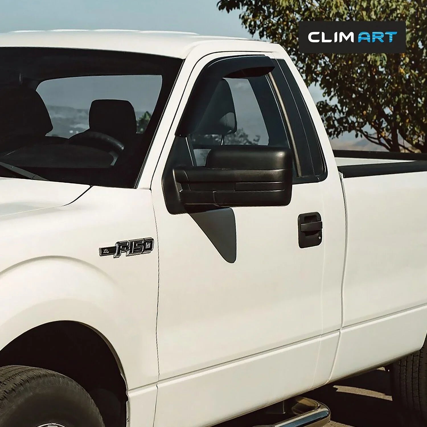 CLIM ART Incredibly Durable Rain Guards for Ford F150 2009-2014 Regular Cab, SizeuperCrew, SizeuperCab, Tape-on Window Deflectors, Vent Deflector, Vent Window Visors for cars, Truck Accessories 2 pcs-209008