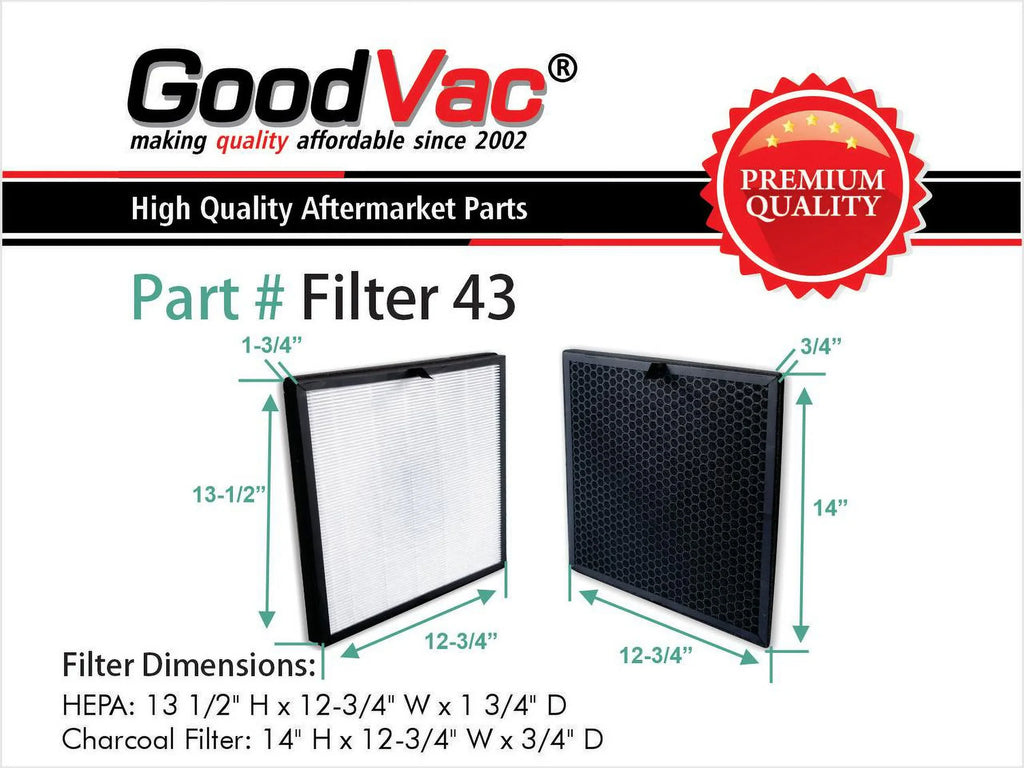 GOODVAC Replacement H13 True HEPA Filter Kit Compatible with Sizeamsung Bespoke Cube Air Purifiers CFX-H1401/AA