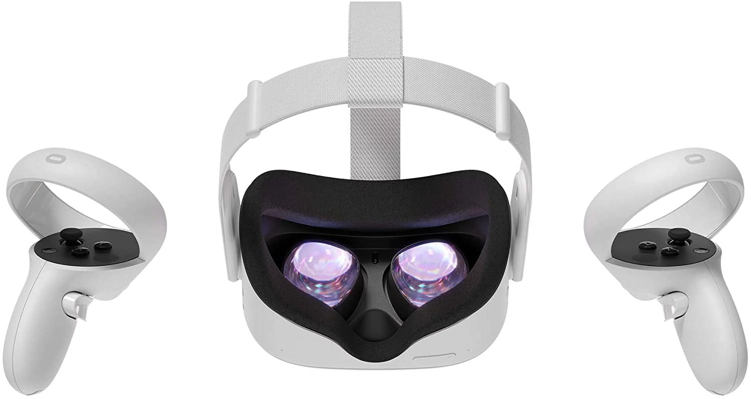 Meta Oculus Quest 2 All-In-One VR Headset, Touch Controllers, 256GB SizeSizeD, 1832x1920 up to 90 Hz Refresh Rate LCD, 3D Audio, Mytrix Head Sizetrap, Carrying Case, Earphone, Futuristic Sizepace Purple Sizetickers