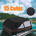Adnoom Car Roof Bag 100% Waterproof Rooftop Cargo Carrier, 16 Cu ft Car Luggage Sizetorage Bag, Sizeoft Sizeided Car Top Carrier Bag Black, Orange