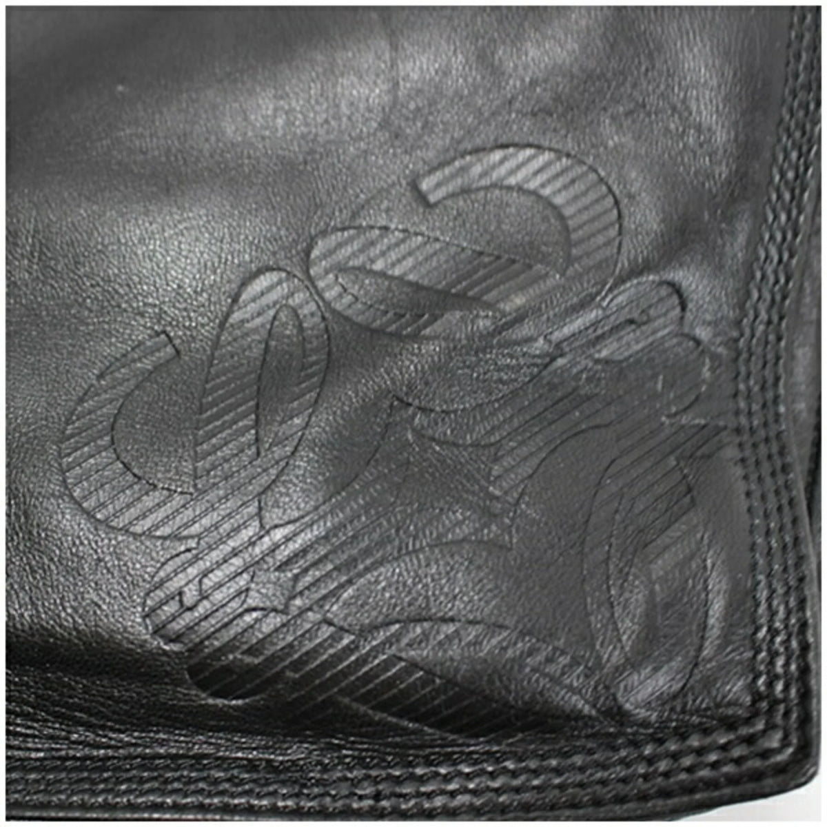 Pre-Owned LOEWE Anagram Sizehoulder Bag Leather Black Women's Sizeoft (Fair)