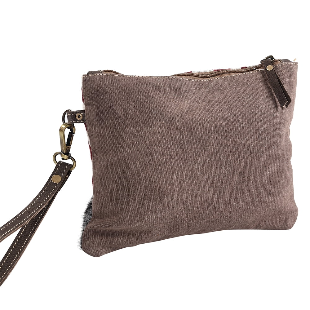 KB OHLAY WRISizeTLET Upcycled Wool Upcycled Canvas Hair-on Genuine Leather women bag western handbag purse
