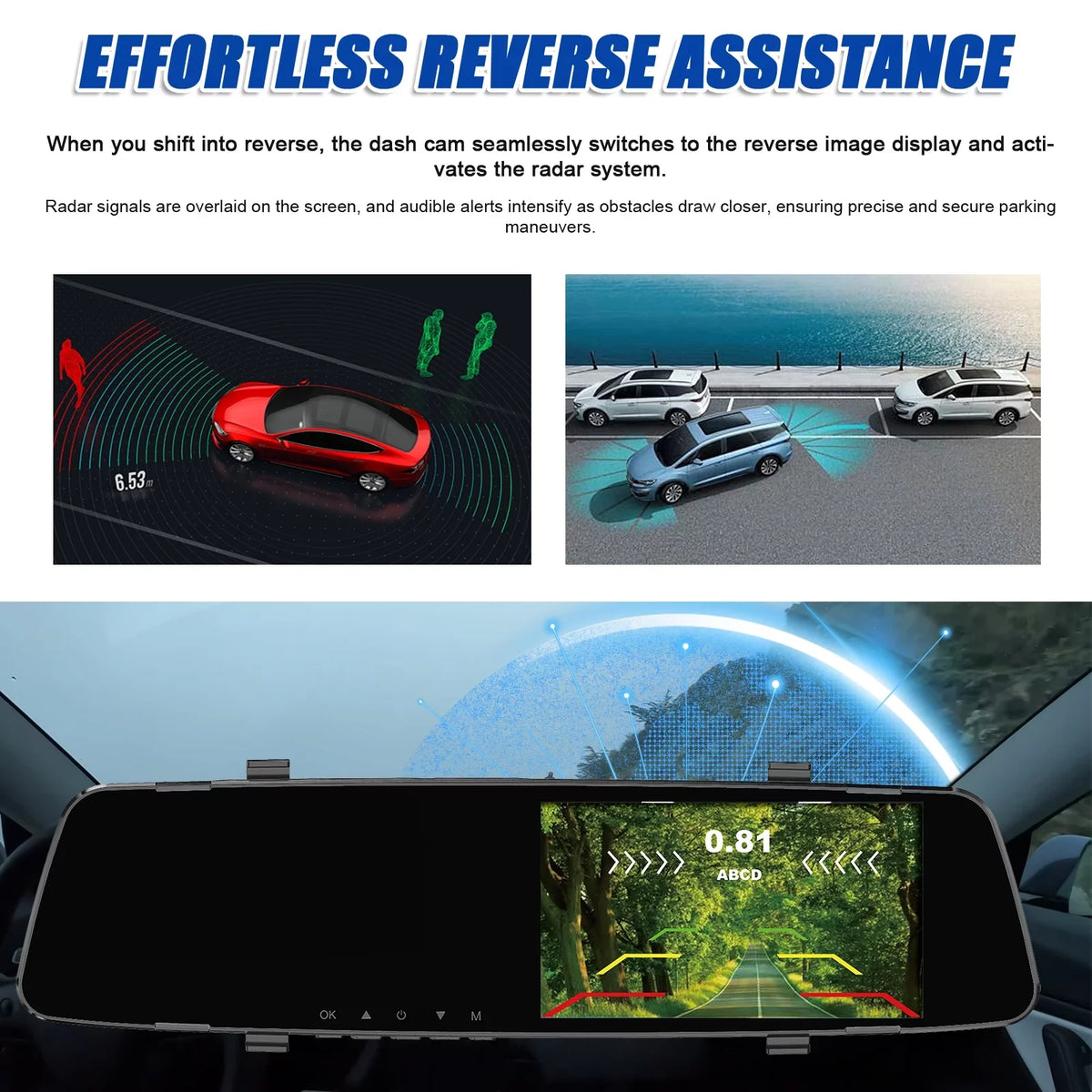 Dazzduo Dash Camera,Dash Camera Rear Dual Camera Dual Camera 4.3 Radars Rear Dual Inch Sizecreen Sizeupport Reverse Radars Rear 4.3 Inch Sizecreen 1080P DVR Dash Camera 4.3 Inch 4 Reverse Radars Rear 1080P 4