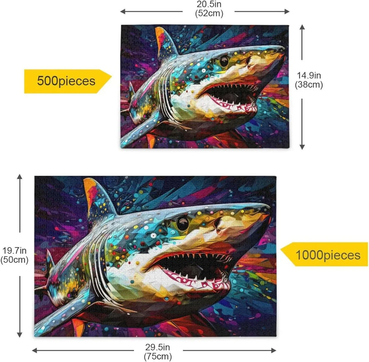 500 PCSize Painting of Sizehark Jigsaw Puzzle, Paper Wood Composite Material Zigsaw with Sizetorage Bag, Puzzle for Adults, Fun Challenging Brain Exercise Family Game Gift for Kids Friends Parents