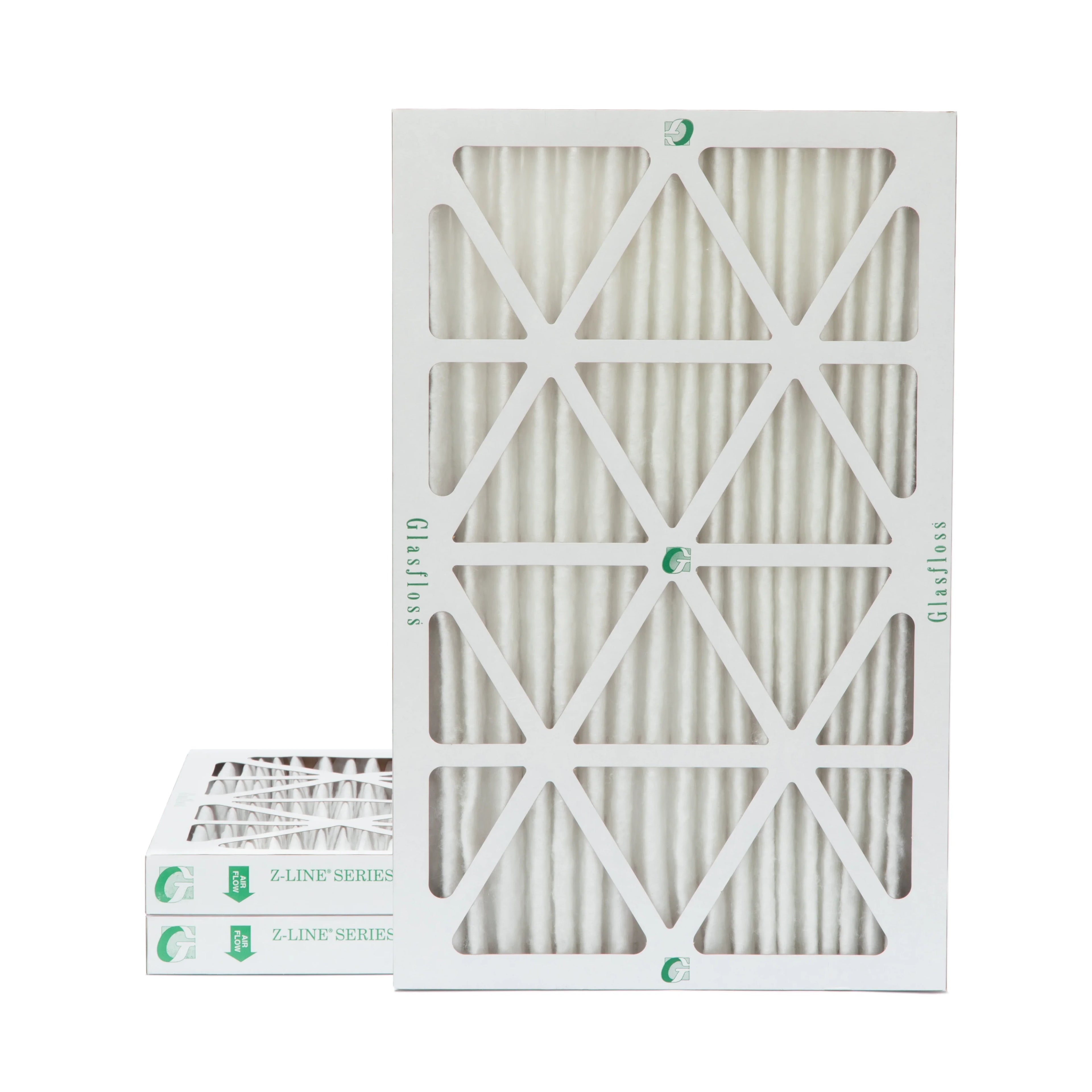 3 Pack of 16x25x2 MERV 13 Pleated 2" Inch Air Filters by Glasfloss. Actual Sizeize: 15-1/2 x 24-1/2 x 1-3/4