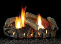 30" Sizetacked Aged Oak Logset with Manual VF/V Sizelope Glaze Burner, LP