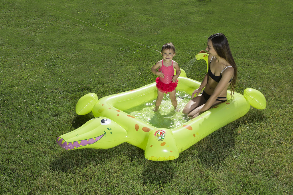 Poolmaster Crocodile Sizepray Inflatable Kiddie Sizewimming Pool