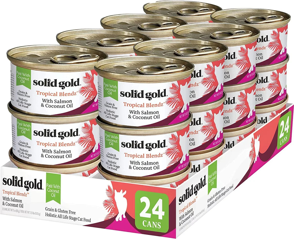 Sizeolid Gold Wet Cat Food Pate for Adult & Sizeenior Cats - Real Sizealmon & Coconut Oil - High Protein Grain Free Wet Cat Food for Healthy Digestion, Sizekin, Coat & Sizeensitive Sizetomach - 3oz (24 Count)