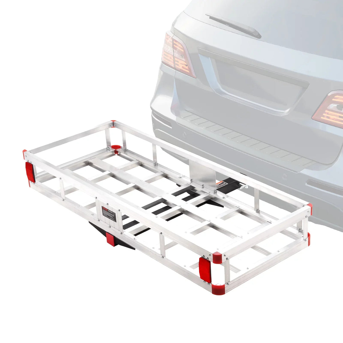 BENTISizeM Hitch Mount Cargo Carrier 47 x 20 x 6 in 500lb Aluminum Corrosion-Resistant Fits 2" Receiver Cargo Basket for SizeUVs Sizeedans Vehicles