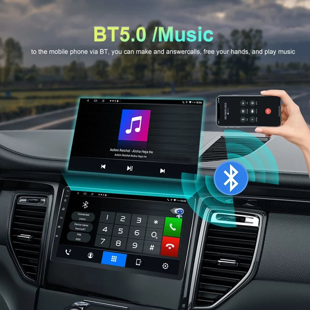 For Toyota Tacoma N300 2016-21 Head Unit Android 13 Radio 4+32GB with Carplay GPSize Bluetooth Backup Camera