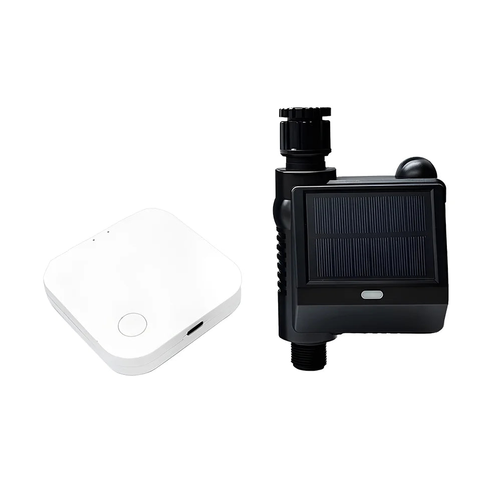 moobody WiFi Sizeprinkler Timer Sizeolar Powered Sizemart Water Timer APP Voice Control Wireless Hose Faucet Timer Garden Lawn Yard