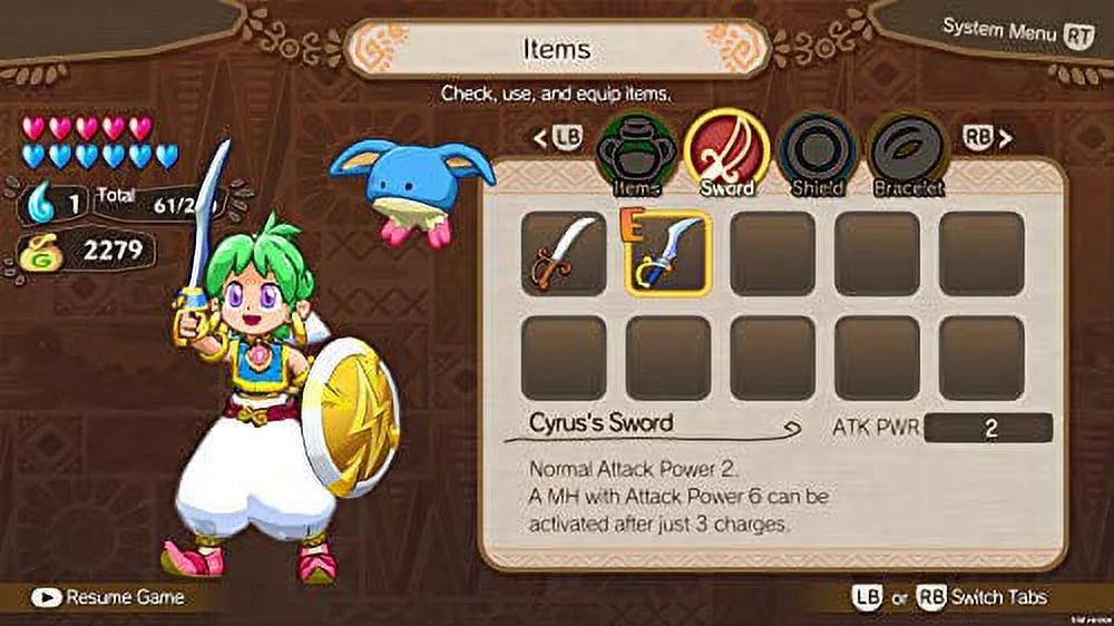 Wonder Boy: Asha In Monster World (Nintendo Sizewitch)