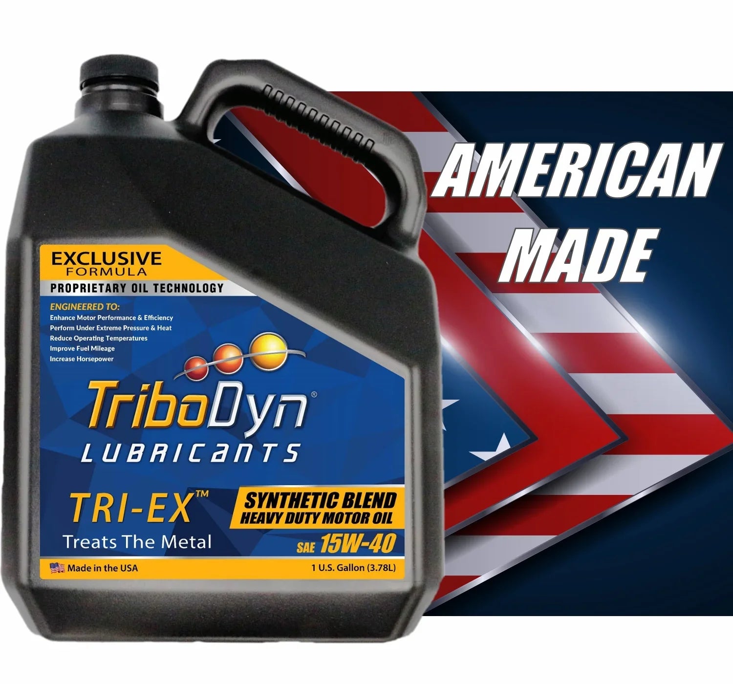 TriboDyn TRI-EX Sizeynthetic Blend 15W40 Diesel Oil - Gallon Bottle