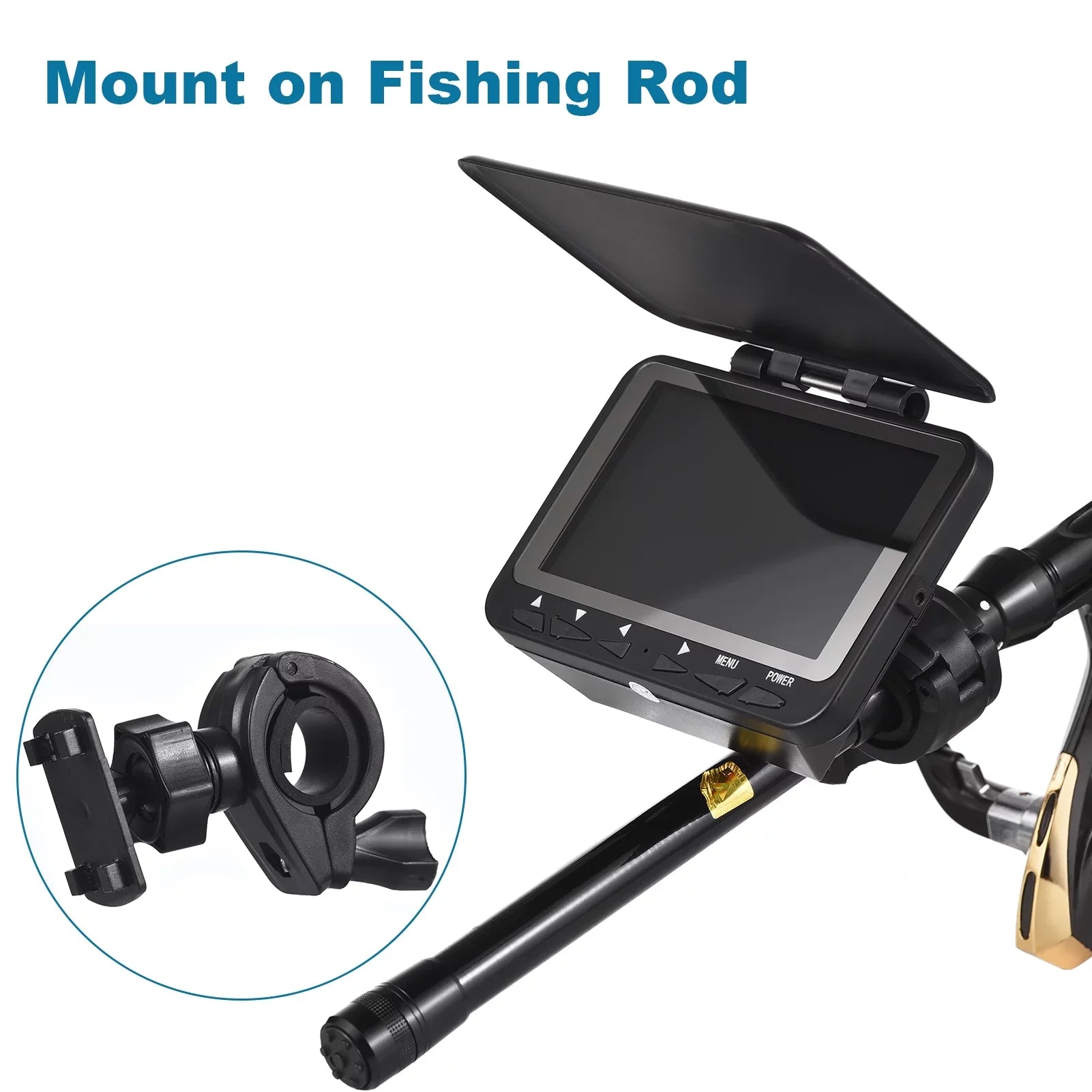 Dcenta 15M/30M 1200TVL Underwater Fishing Camera Fish Finder 4.3'' LCD  8PCSize IR LED Night Vision Camera for Ice Boat Fishing