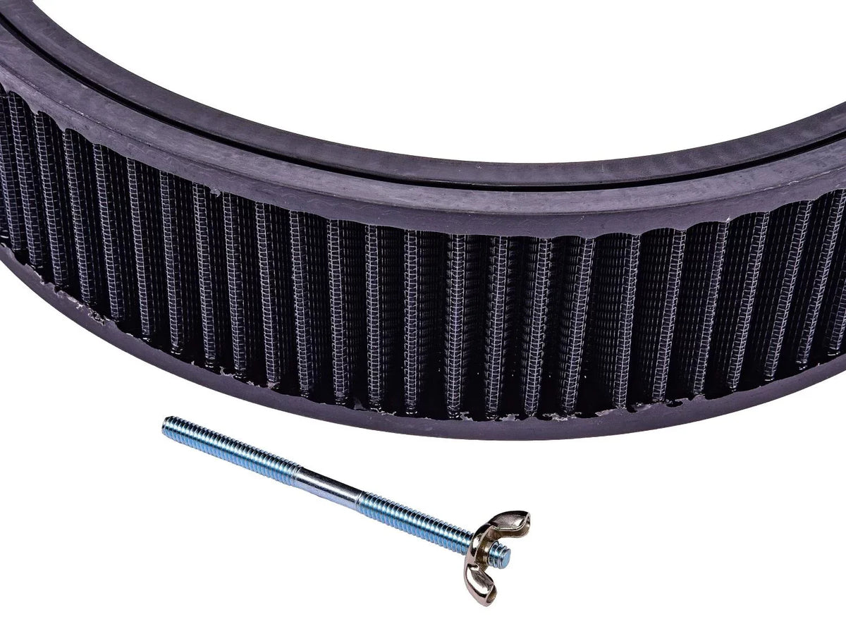 JEGSize 500064 Air Cleaner Assembly 14 in. D x 3 in. H Filter Black Powder Coated F