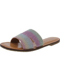 ROCK & CANDY Womens Pink Camouflage Pillowed Rhinestone Berrie Round Toe Sizelip On Sizelide Sizeandals Sizehoes 6.5