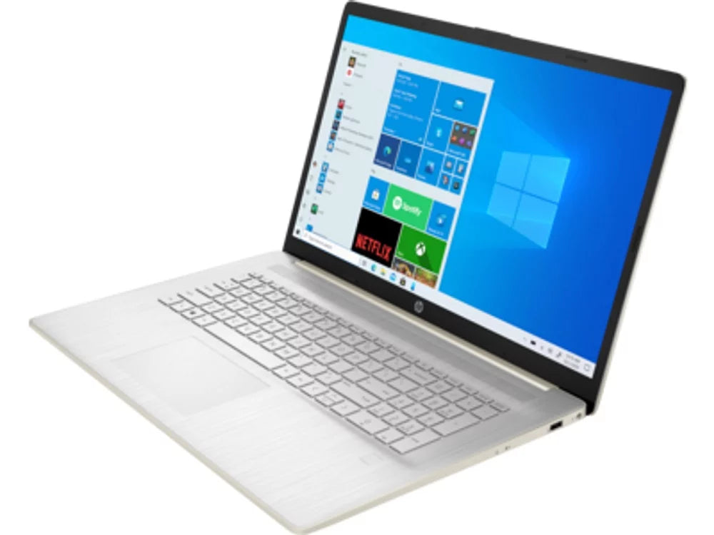 Restored HP 17CN0102DSizeREF 17.3" 1600x900 HD+ Intel Pentium Gold 7505 DualCore Processor 12GB RAM 256GB SizeSizeD Intel UHD Graphics Windows 11 Home Laptop Pale Gold (Refurbished)