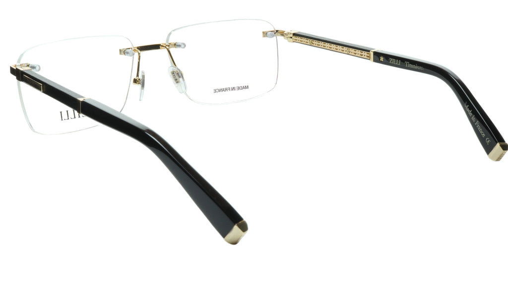 ZILLI Rimless Eyewear Made with Real Leather and High Quality Titanium