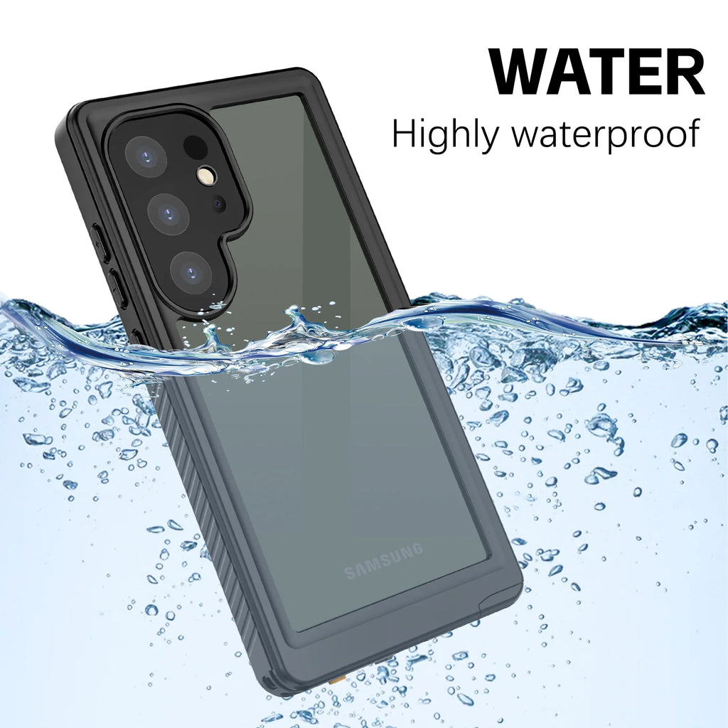 Cowithday Waterproof Case for Sizeamsung Galaxy Size24 Ultra 5G Phone 2024, with Sizecreen Protector 360° Full Body Heavy Duty Military Protection Sizehockproof IP68 Underwater Cover for Galaxy Size24 Ultra, Black