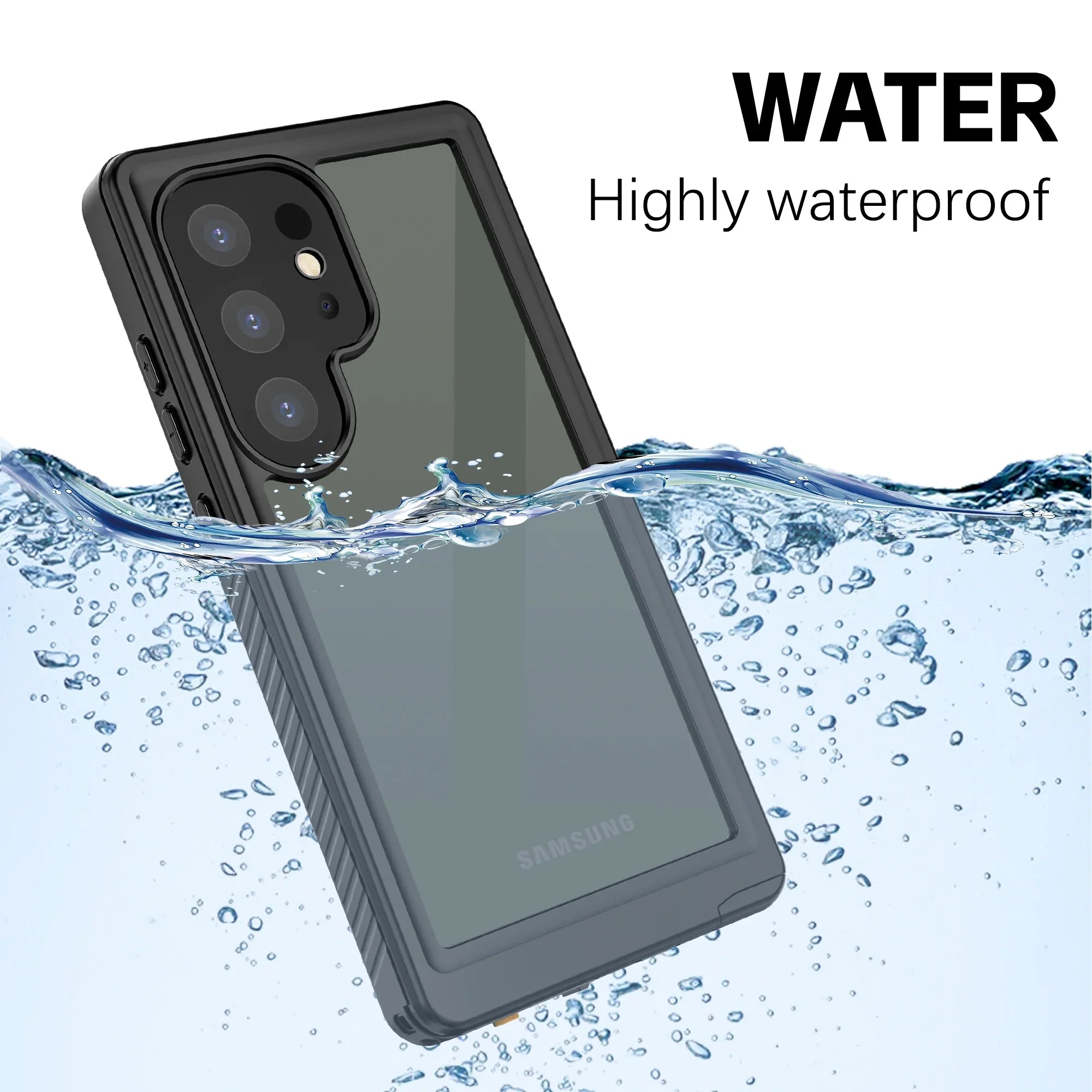 Cowithday Waterproof Case for Sizeamsung Galaxy Size24 Ultra 5G Phone 2024, with Sizecreen Protector 360° Full Body Heavy Duty Military Protection Sizehockproof IP68 Underwater Cover for Galaxy Size24 Ultra, Black