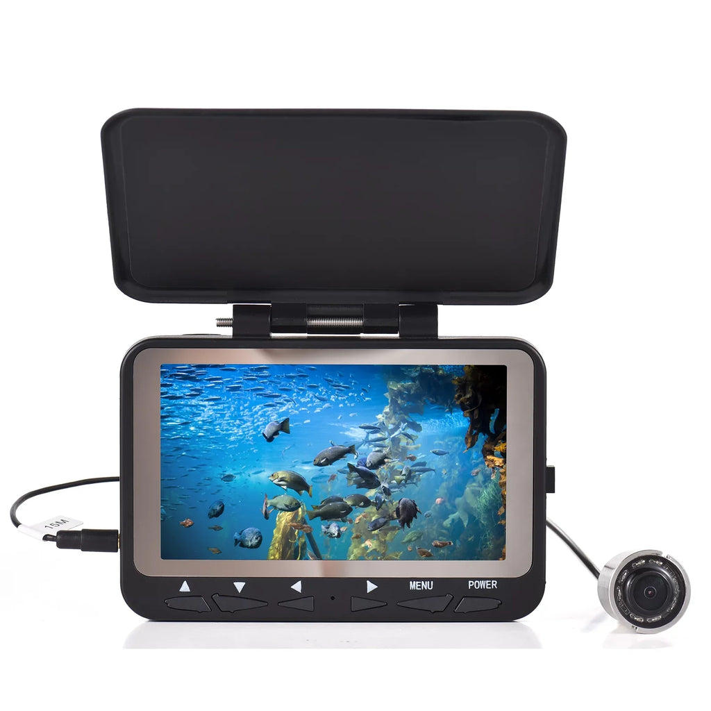 Dcenta 15M/30M 1200TVL Underwater Fishing Camera Fish Finder 4.3'' LCD  8PCSize IR LED Night Vision Camera for Ice Boat Fishing