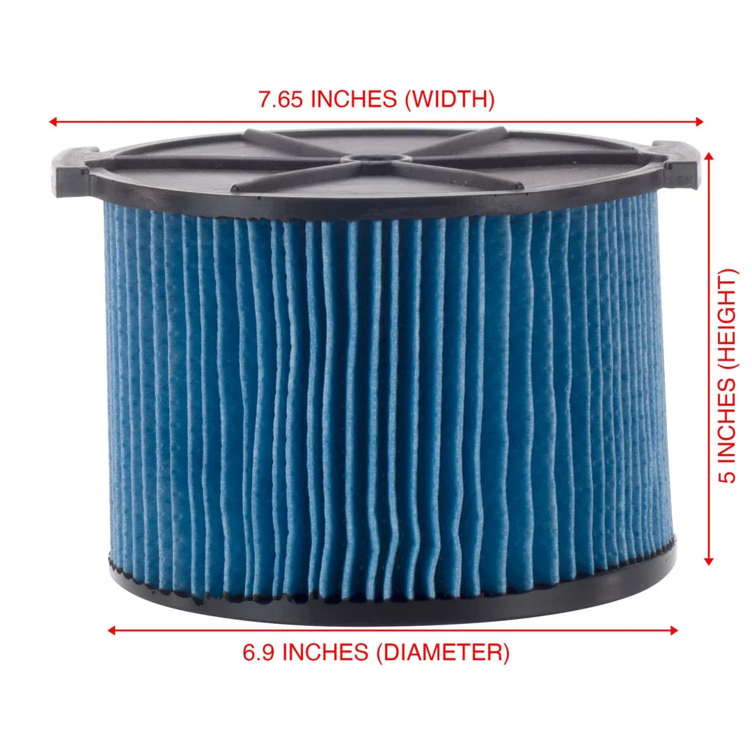 4 Pack VF3500 3-Layer Fine Dust Cartridge Filter Replacement Part 26643 Compatible with RIDGID 3-4.5 Gallon Wet & Dry Portable Vacuums