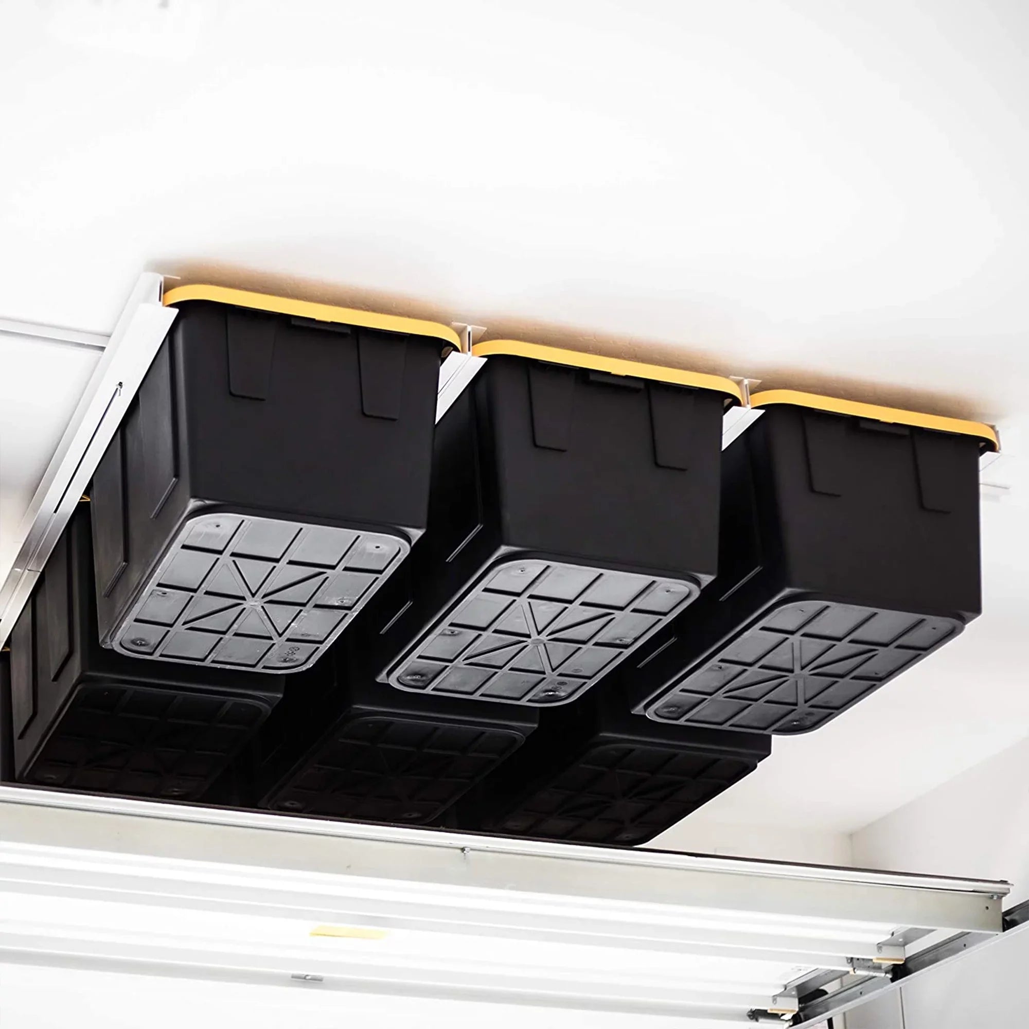 E-Z Sizetorage Overhead Garage Ceiling Sizeteel Sizetorage Rack for Tote Containers