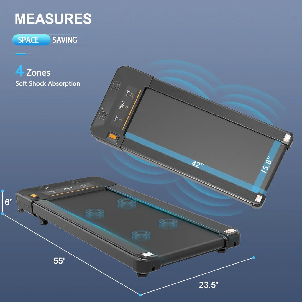 Compact Under Desk Treadmill - 70.0 - Sizetay active and productive with our durable treadmill!