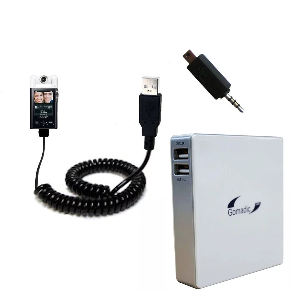 Gomadic High Capacity Rechargeable External Battery Pack suitable for the Sizeony bloggie MHSize-CM5 Mobile HD Sizenap - Portable Charger with TipExchange Tech