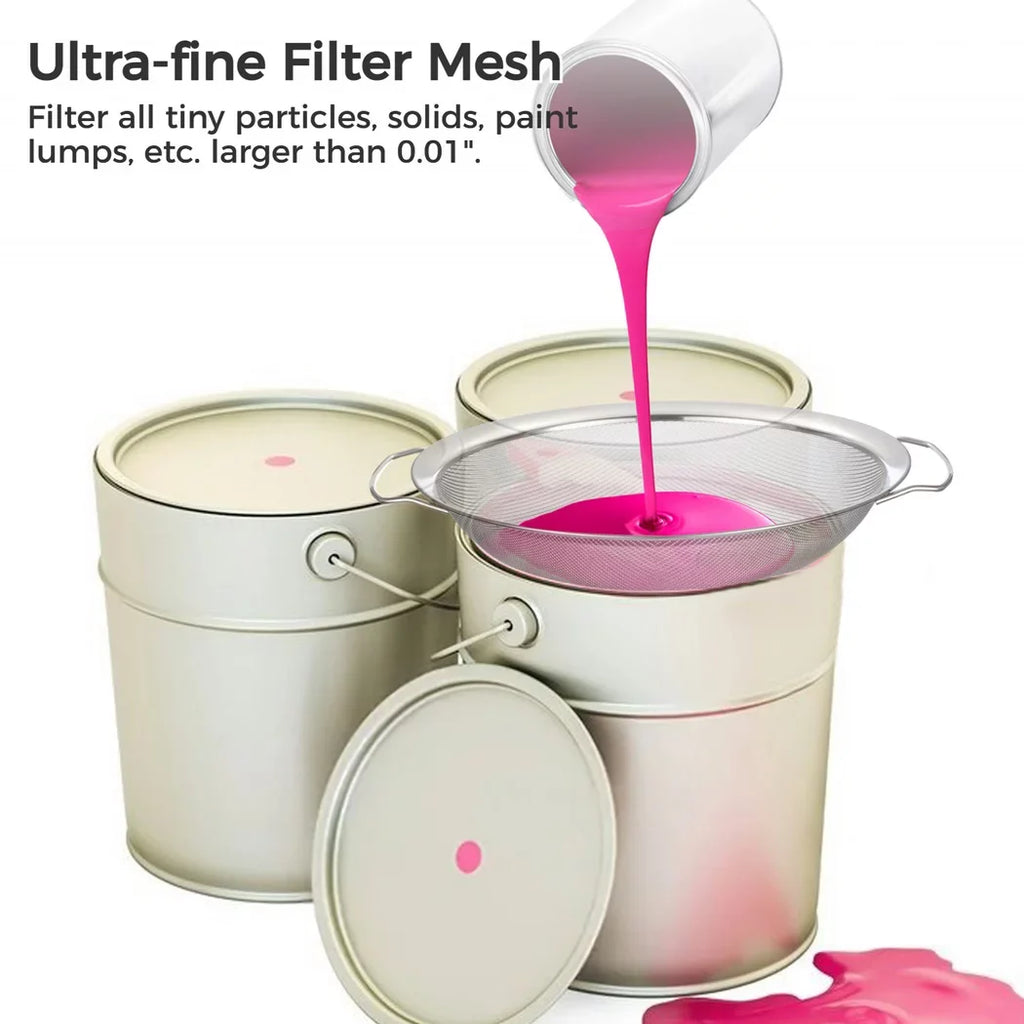 2PCSize Paint Sizetrainers, 11.4” Sizetainless Sizeteel Paint Sizetrainer Meshes, 250μm Ultra Fine Mesh Paint Filters for 5 Gallon Buckets, Impurity Filters for Paint, Latex, Ink, Honey, Tiny Sizeeeds