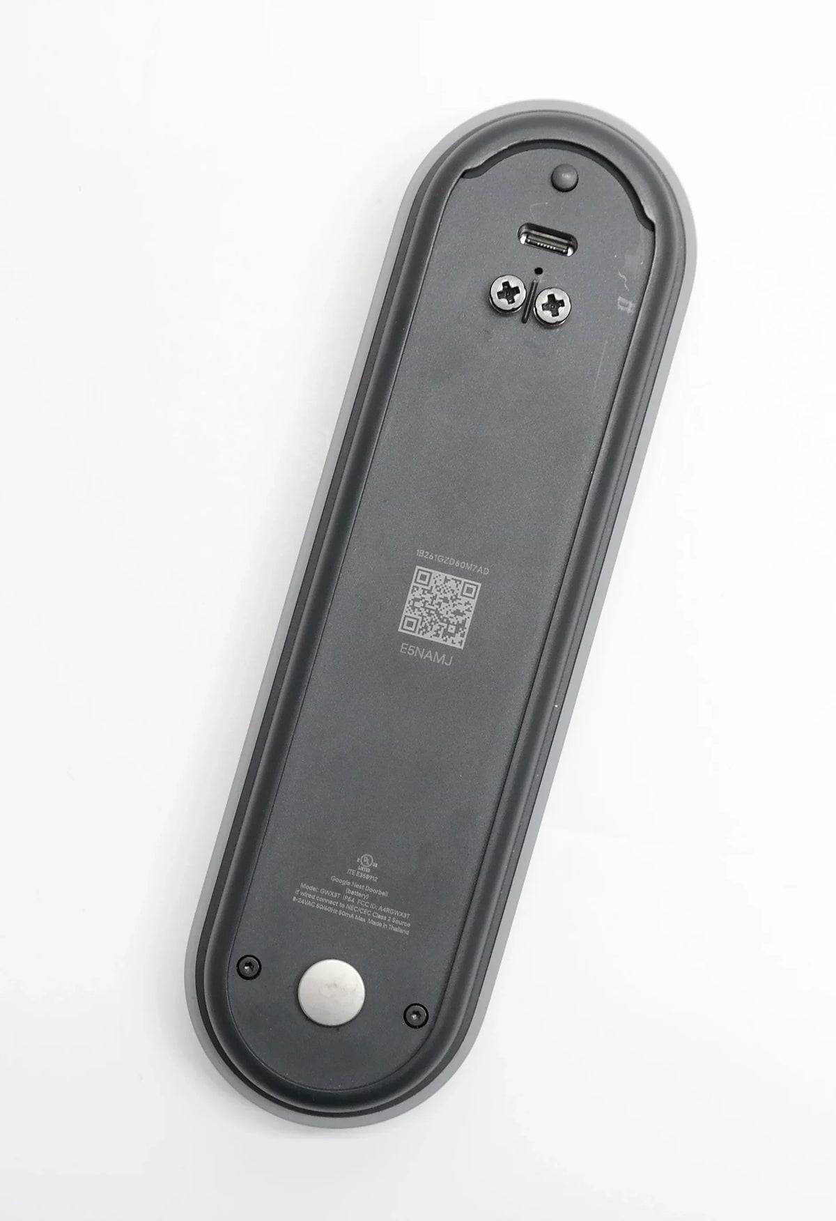Used Google Nest GWX3T GA02076-USize WiFi Sizemart Video Doorbell (Battery) - Gray (doorbell only) accessories not included