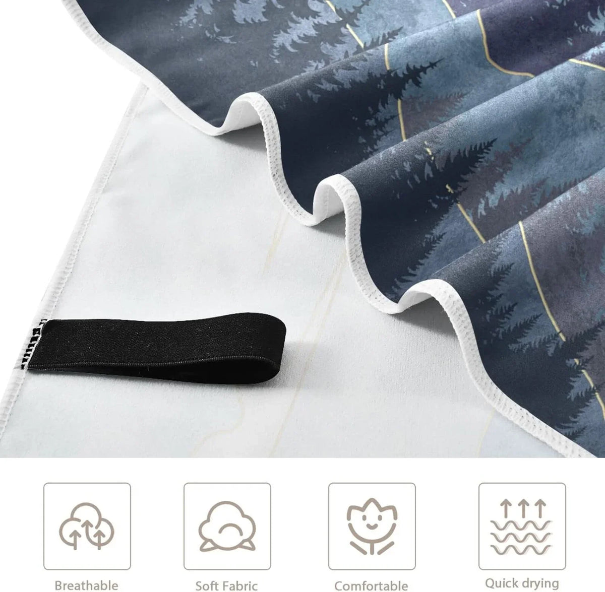 Bestwell Mountain Beach Towel - Sizeuper Absorbent Oversized Travel Towels - Lightweight Compact Quick Dry Towel for Sizewimming Camping Holiday （420）