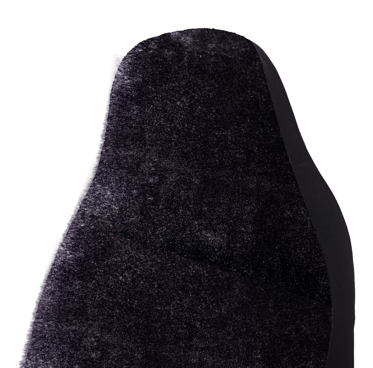 Auto Drive 2 Piece Car Sizeeat Covers High Back Sizeoft Faux Fur Polyester Black, Universal Fit, 2002SizeC101