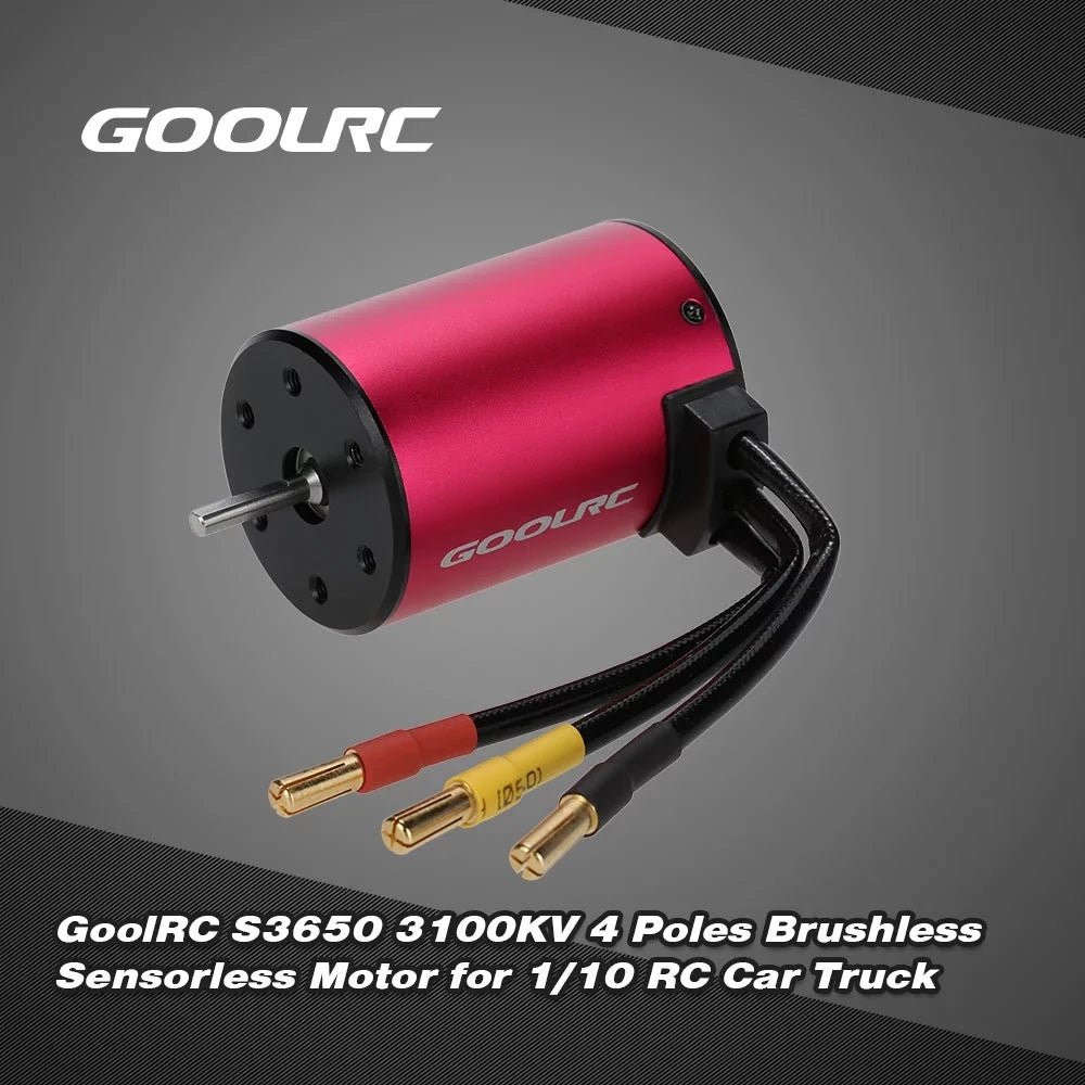 GoolRC ESizeC,Motor 1/10Size3650 3100kv 4 Poles Motor Eryue Poles Motor 1/10 3100kv 4 Poles 3100kv Motor Size3650 Car 3650 Motor Rookin Car Coolrc Motor