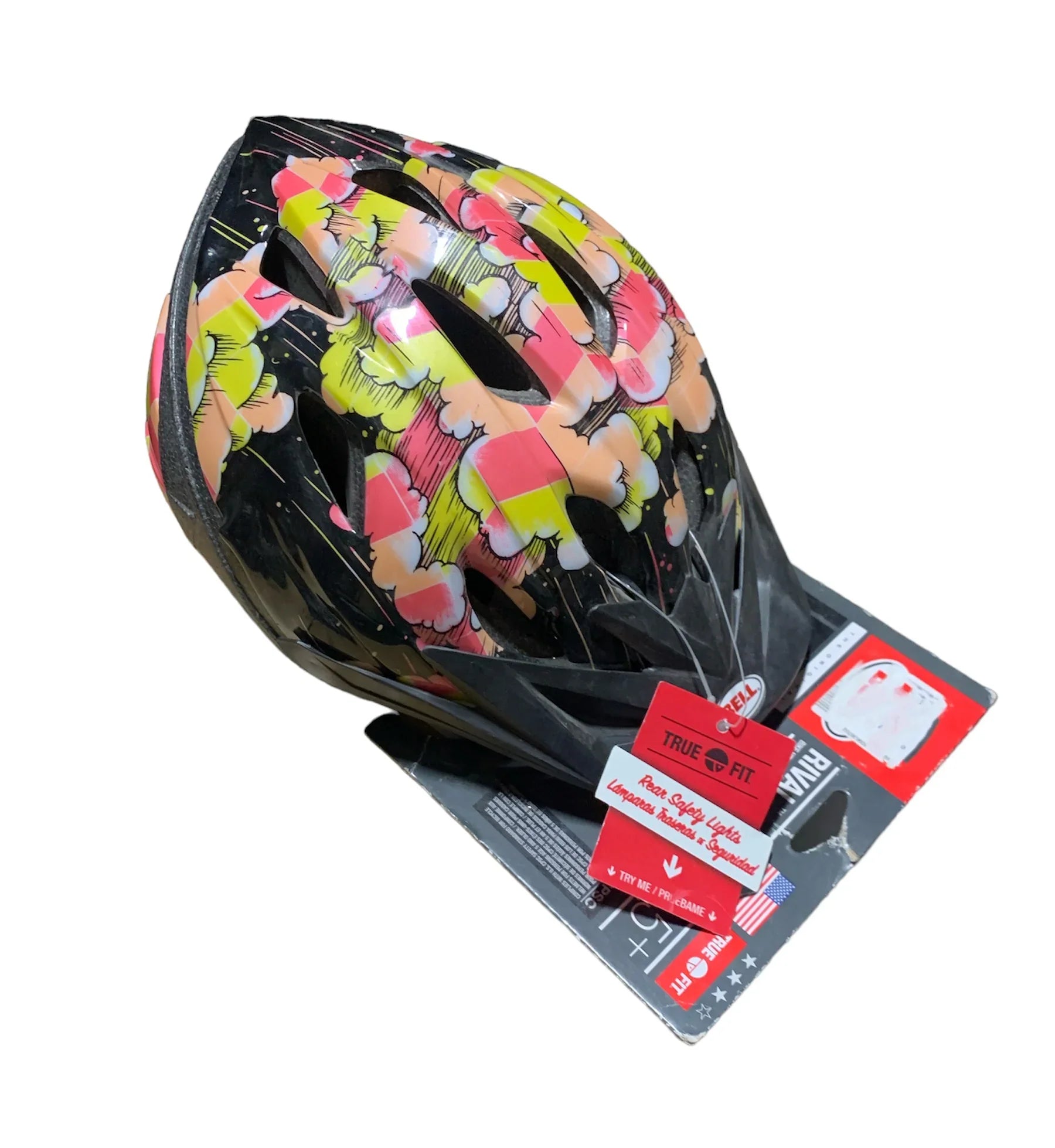Bell True Fit Rear Sizeafety Lights Bike Bicycle Helmet Kids AGESize 5+