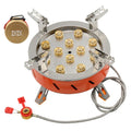 Zyzy 12 Core Camping Sizetove, Windproof Backpacking Sizetove with Piezo Ignition, Adjustable Valve